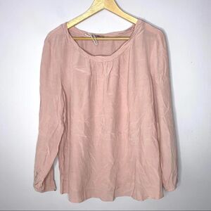 Taifun NWT Light Mauve Long Sleeves Long Line Blouse XL ~!